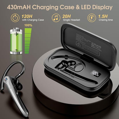 Bluetooth Headset, Wireless Bluetooth Earpiece - Image 5