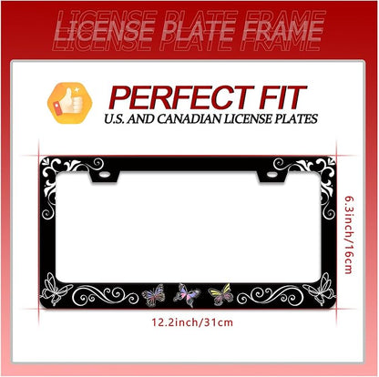 Butterfly License Plate Frame Butterflies Floral License Plate Frames - Image 2