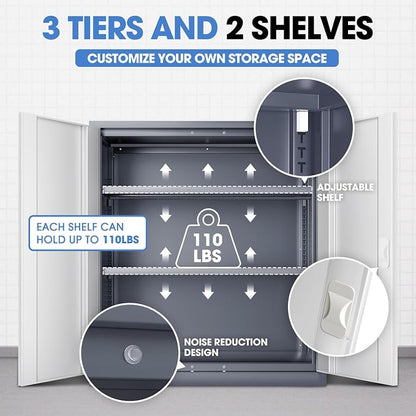 DNA MOTORING 36'' Metal Storage Cabinet, Locking Tool Cabinet - Image 3