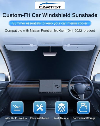 Cartist 5-Layer Windshield Sun Shade Custom Fit - Image 2