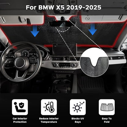 Windshield Sun Shade for BMW X5 2019-2025 - Image 2