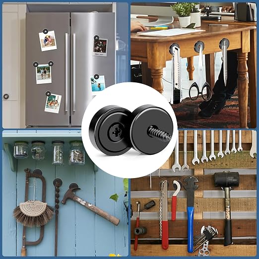 MIKEDE Magnets with Hole, 70LB Strong Rare Earth Magnets, Powerful Pot with - Image 6