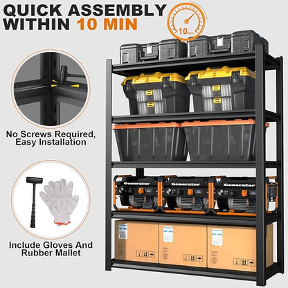 Heavy Duty Shelving, 5-Tier Metal Storage Shelves, Metal Shelves - Image 8