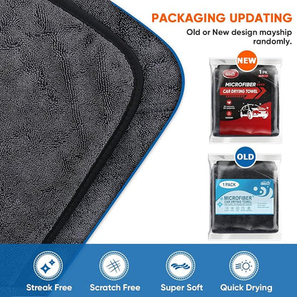HOMEXCEL Car Drying Towel, 1200GSM Ultra Absorbent Car Cleaning Cloth, - Image 6