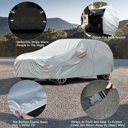 Kayme 6 Layers SUV Car Cover Waterproof All Weather, Outdoor Full SUV Cover - Image 3