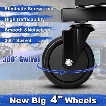 Rolling Stool with Wheels, Adjustable Height Pneumatic Garage Work Mechanic - Image 6