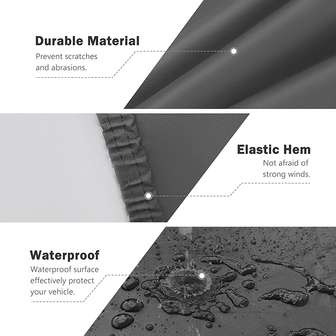 MORNYRAY Compatible with Tesla Model Y, Car Cover Outdoor Waterproof Sun Rain - Image 5