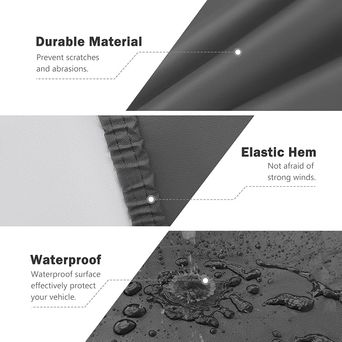 MORNYRAY Compatible with Ford F150, Car Cover Outdoor Waterproof Sun Rain Snow - Image 5