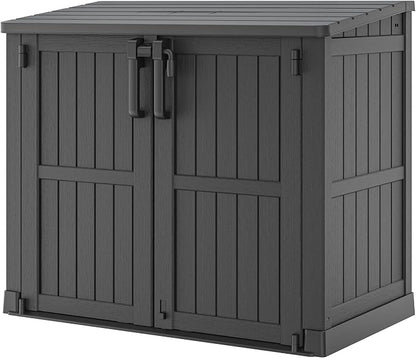 Outdoor Storage Shed 36 Cu. Ft. Resin Garden Horizontal Storage Large Capacity by LHBGO
