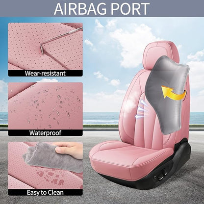 Pink Seat Covers for Cars, Front Seats Universal Fit for SUV, Sedans and Trucks - Image 3