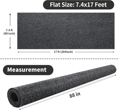 MABOZOO Garage Floor Mat 17x7.4 Ft, Extra Large Garage Carpet Rug, Reusable - Image 2