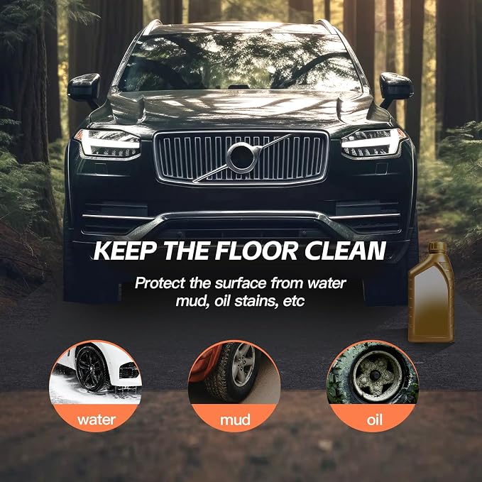 5'x 6’Garage Floor Mat & Oil Spill Mat, Heavy Duty Under Car Mat - Image 3