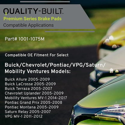 Premium Semi-Metallic Front Brake Pads Compatible - Image 3