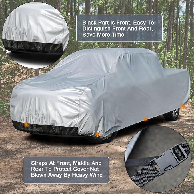 Kayme Full Size Truck Cover Waterproof All Weather, Heavy Duty Outdoor Large - Image 3
