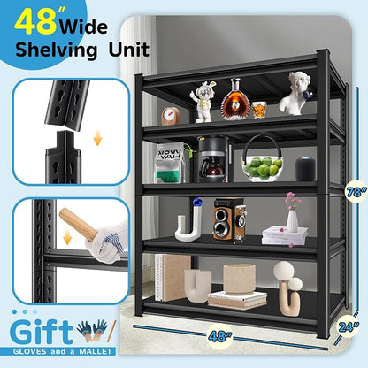3000LBS Garage Storage Shelves Heavy Duty, 5-Tier Garage Shelving Heavy Duty - Image 3
