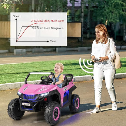 Costzon 2-Seater Ride on Car for Kids, 12V Kid' Electric Vehicles w/Remote - Image 8
