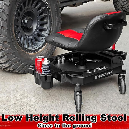 Rolling Stool with Wheels, Adjustable Height Pneumatic Garage Work Mechanic - Image 9