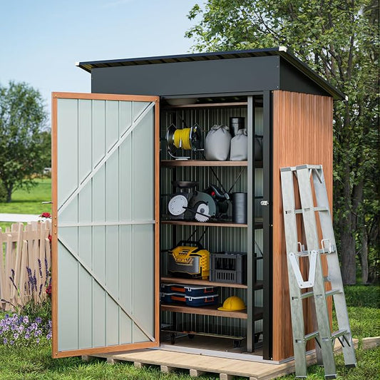 5x3 Ft Storage Shed, Outdoor Metal Shed by Florise