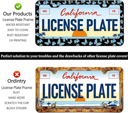 Blue Flower Butterfly License Plate Frames - Image 4