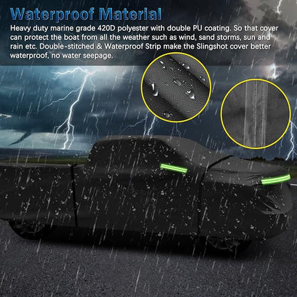 Truck Cover for Chevy Silverado Crew Cab Long Bed 8.3ft Heavy Duty Waterproof - Image 4