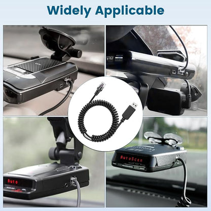 Radar Detector Cable, USB 2.0 to RJ11 Plug Cable 5V-12V Power Cord, Compatible - Image 5