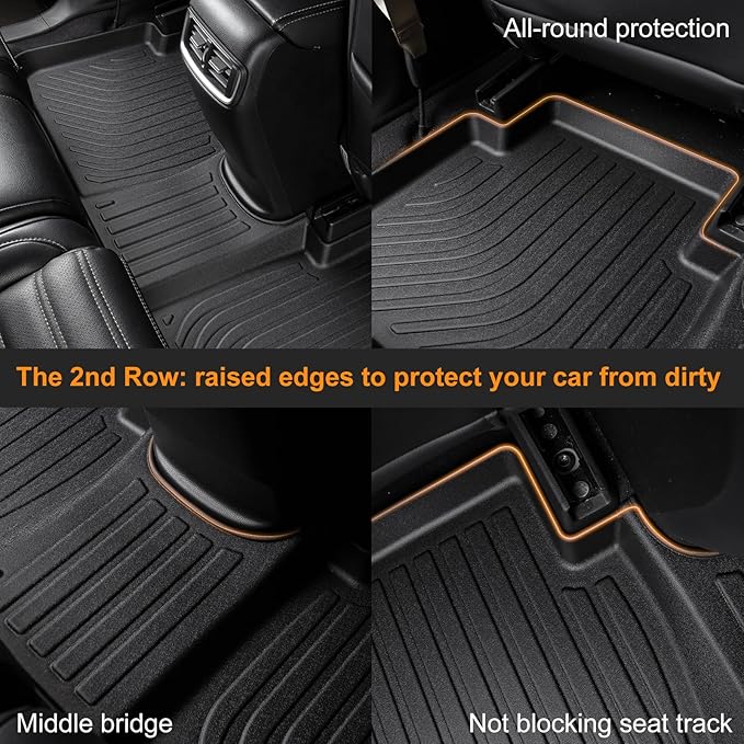 Binmotor-Floor Mats for Subaru Legacy/Outback 2015-2019, 2 Rows All Weather Car - Image 5