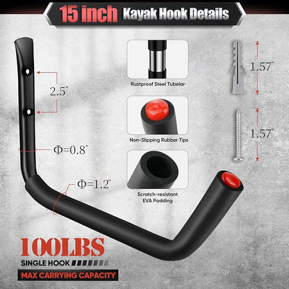 Nacial 10 Pack Garage Hooks Heavy Duty, 100LBS Capacity Garage Hooks - Image 3