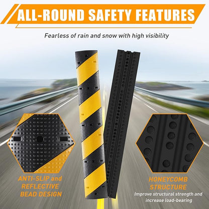 Rengue 39.3" Rubber Speed Bump, Humps Rated 66000 LBS Load Capacity, Speed Humps - Image 7
