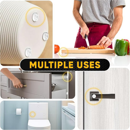 25 Clear Silicone Cabinet Door Bumpers – Self-Adhesive Pads, Quiet Soft Close - Image 4