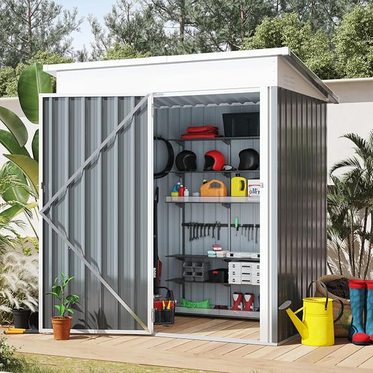 AECOJOY 5' x 3' Outdoor Storage Shed, Small Metal Sheds & Outdoor Storage by AECOJOY