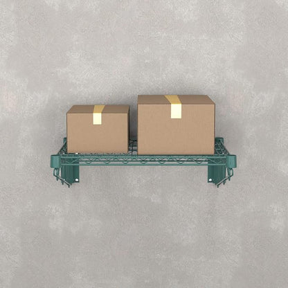 18" x 24" Green Epoxy Wire Wall Mount Shelf - Image 2