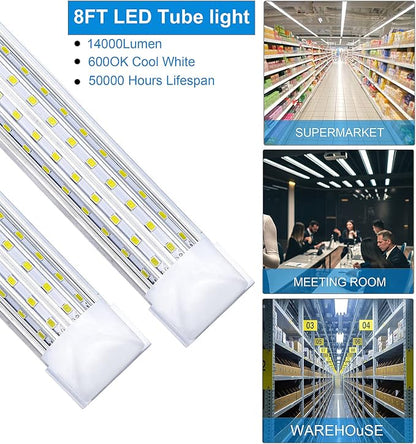 6 Pack, LED Shop Light, 4FT 72W 7500LM 5000K, Daylight White, U Shape, Hight - Image 3