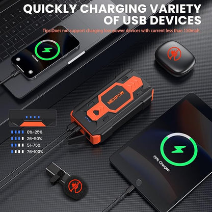 NEXPOW Car Battery Jump Starter 3000A, Portable Jumper Starter 12V Car Battery - Image 3