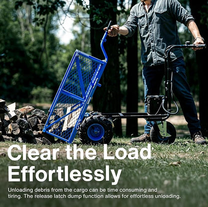 Landworks AGM Electric Utility Cart - 500W Lead-Acid Battery-Powered Power Wagon - Image 6