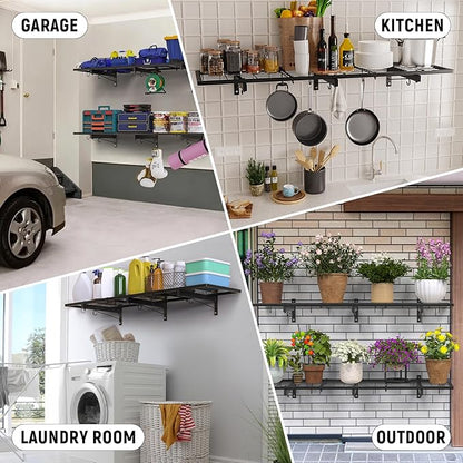 Garage Wall Shelves, 1 Shelf, Modern Style, Heavy Duty, 160 LBS Capacity - Image 8