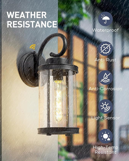 kudos Dusk to Dawn Outdoor Lighting, 15.8 inch Large Cylinder Porch Lights - Image 2