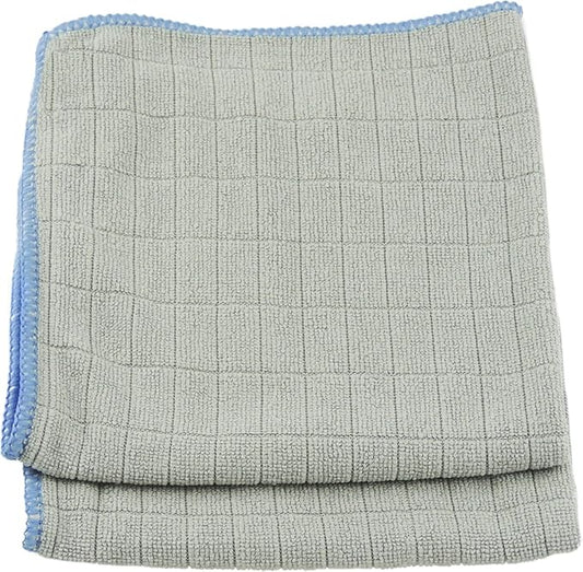 Unger 12” x 12” Microfiber Glass and Mirror Cloths, 2 Pack, Wet and Dry by Unger