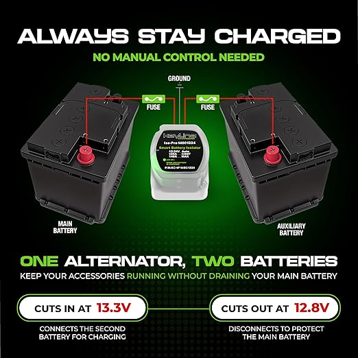 Dual Battery Isolator Kit 12V - 140 Amp Multi-voltage 12v or 24v Kit - Image 5