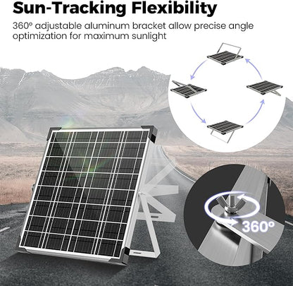 Solar Panel Kit 20W 12V, Solar Battery Trickle Charger Maintainer, Waterproof - Image 5