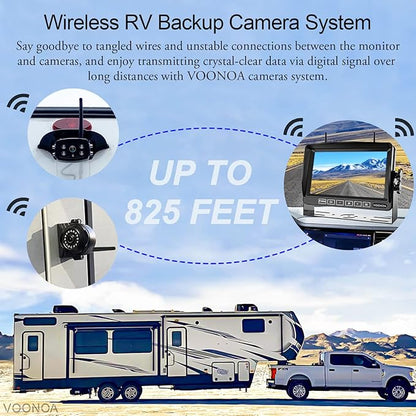 1080P Wireless RV Camera System, IP69 Waterproof Night Vision Backup Camera - Image 3
