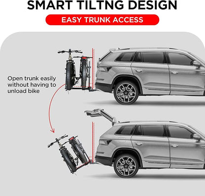 Hitch 2-Bike Rack Fellow, 200 lbs Capacity E-Bike Carrier - Image 5