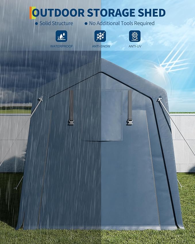 7*10F Outdoor Storage Shed - Image 4