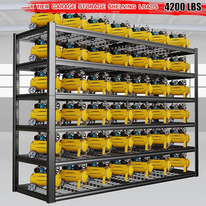 65" W Garage Shelving Heavy Duty, 6 Tier Garage Shelves, Adjustable Storage - Image 3