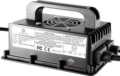 800W Lead Acid Battery Charger 48 Volt 15 AMP 3-Pin Original Gray One-Piece - Image 2