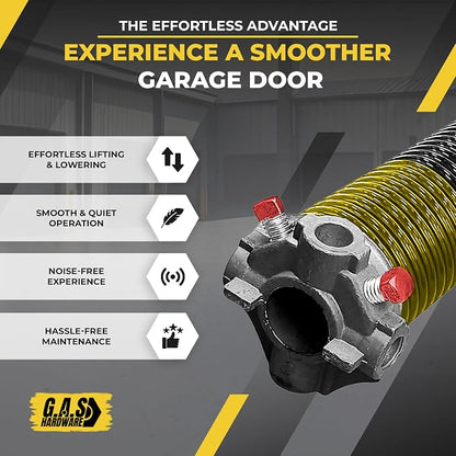 Garage Door Torsion Springs 250x2x32 Includes 1” Steel Bearing, and Winding Bars - Image 5