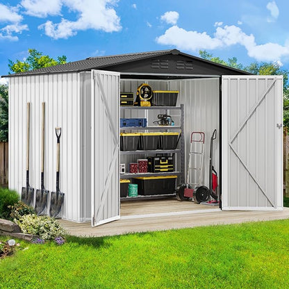 DWVO 8x6ft Metal Outdoor Storage Shed, Waterproof Tool Shed Heavy-Duty Storage - Image 2