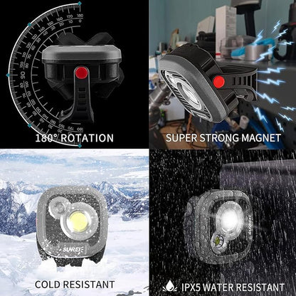 LED Rechargeable Magnetic Work Light SUNREI Mechanic Light Power Bank 180° - Image 4