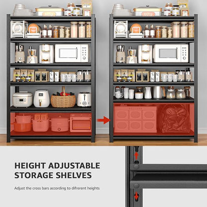 84" H x 55.12" W 6 Tier Metal Garage Storage Shelves, 3600 LBS Heavy Duty - Image 4