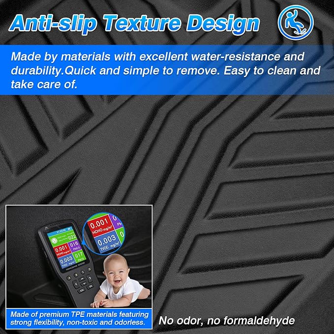 Cartist Floor Mats Fit for Ford Ranger 2024 2025 All Weather Floor Mat Ranger - Image 6