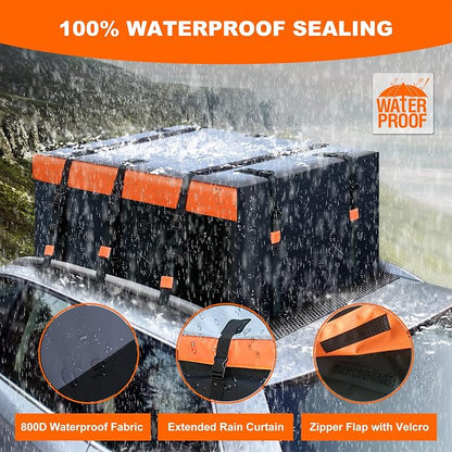 MeeFar Rooftop Cargo Carrier Car Roof Bag 21 Cubic Feet 100% Waterproof Car Top - Image 6